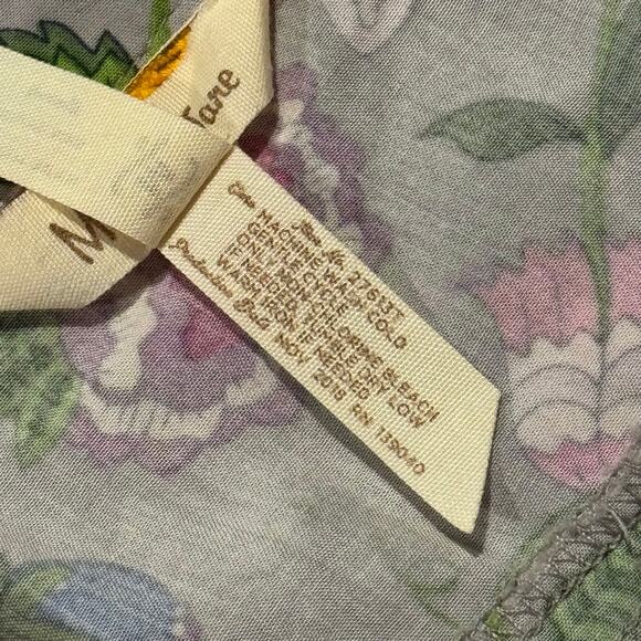 Matilda Jane Top Popover Boho Cottagecore Whimsigoth Grunge Floral Gray Medium - Picture 4 of 5